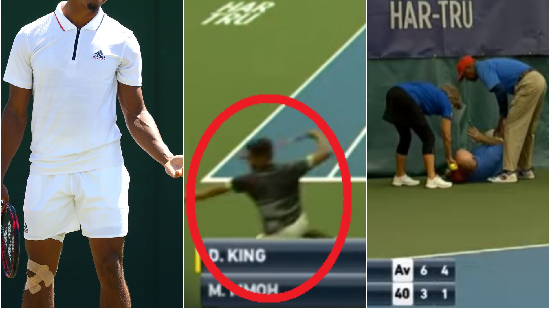 Michael Mmoh durante su partido contra Darian King