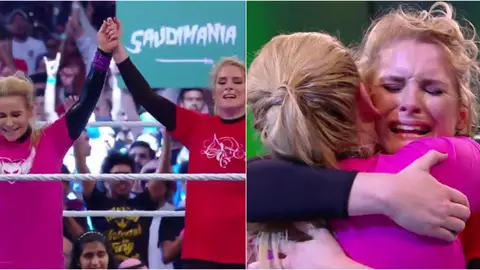 Natalya y Lacey Evans, en su histórico combate Natalya y Lacey Evans, en su histórico combate