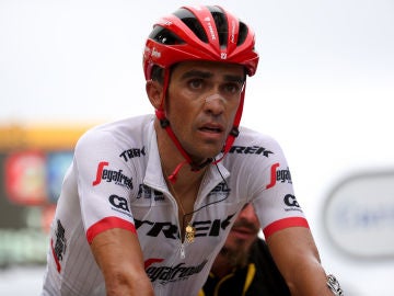 Alberto Contador, durante una etapa del Tour de Francia