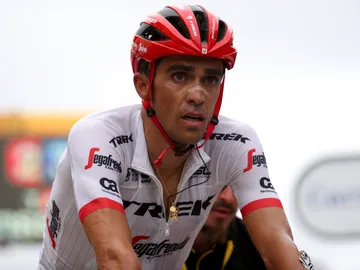 Alberto Contador, durante una etapa del Tour de Francia Alberto Contador, durante una etapa del Tour de Francia