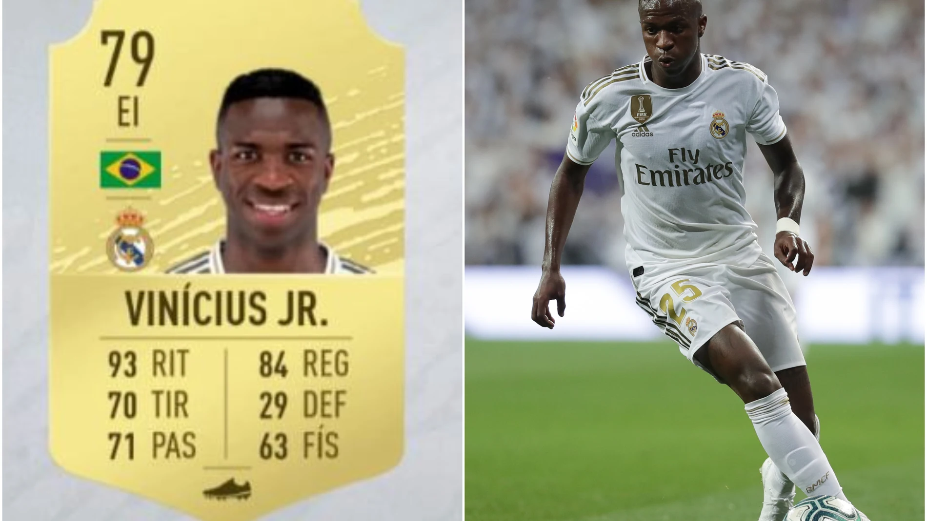 Vinícius se autopuntúa en FIFA 20 Vinícius se autopuntúa en FIFA 20
