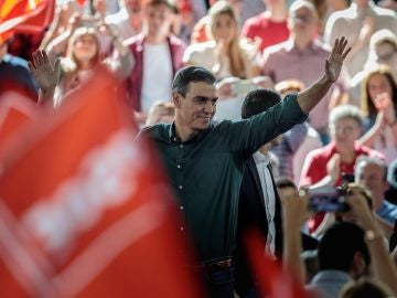 Pedro Sánchez en un acto del PSOE