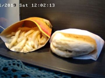 Captura del directo de la hamburguesa