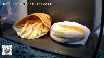 Captura del directo de la hamburguesa
