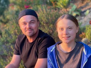 Leonardo DiCaprio y Greta Thunberg