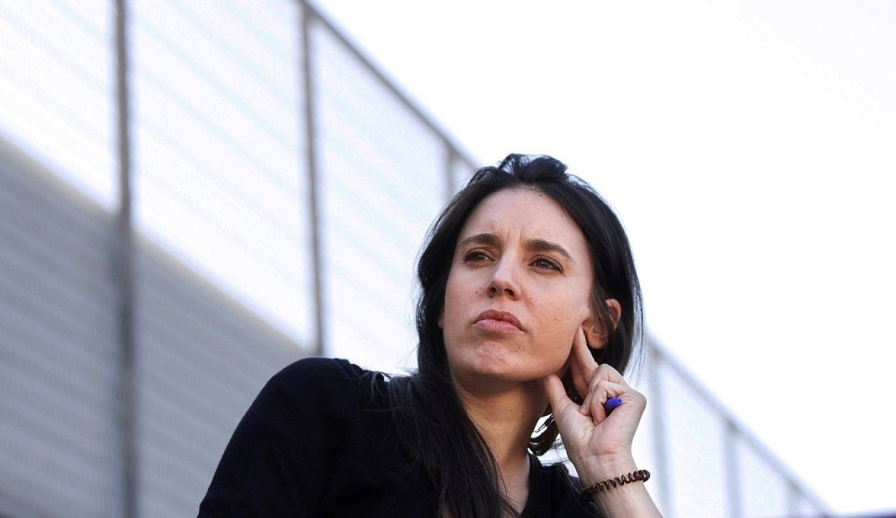 Irene Montero en un acto electoral en Barcelona Irene Montero en un acto electoral en Barcelona