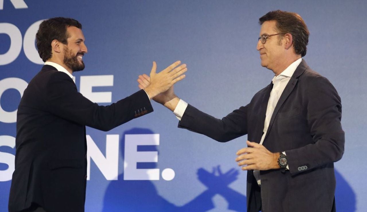 Casado y Feijóo en un acto del PP Casado y Feijóo en un acto del PP