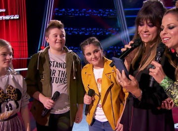 Tres talents, junto a Vanesa Martín y Pastora Soler, 'contaminan' el plató de dulzura y talento en las Batallas de 'La Voz Kids'