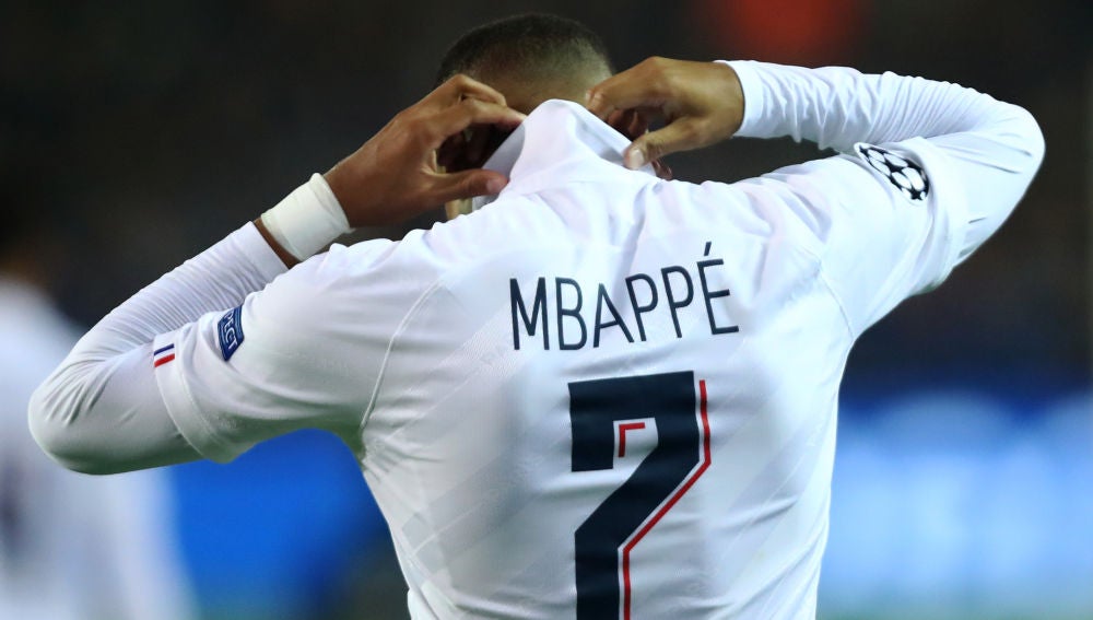 Mbappé, durante un partido del PSG
