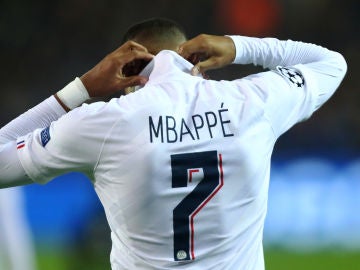 Mbappé, durante un partido del PSG