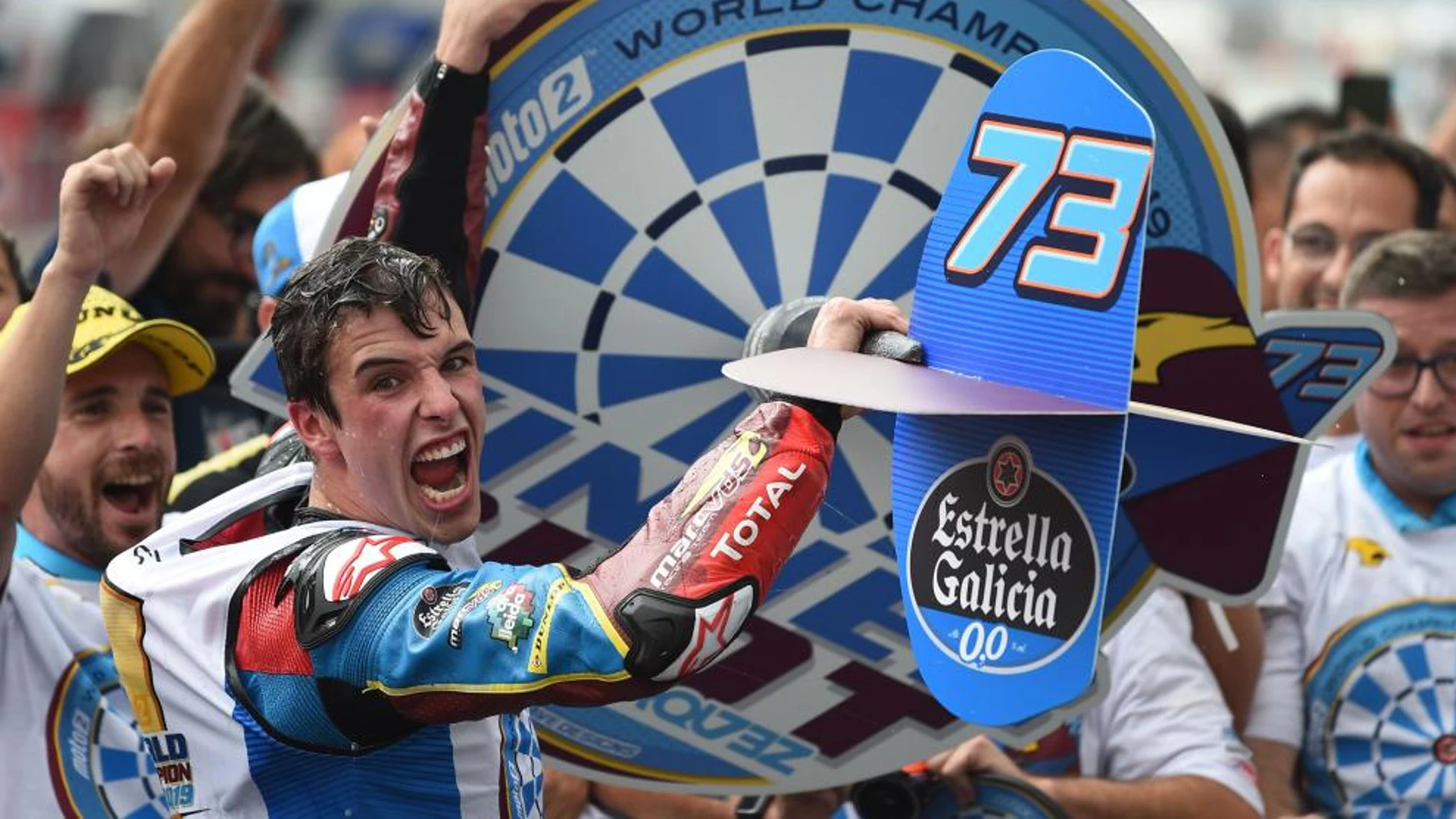 Álex Márquez celebrado el titulo Álex Márquez celebrado el titulo
