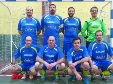 Los integrantes del Baíña de fútbol sala Los integrantes del Baíña de fútbol sala