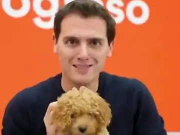 Elecciones Generales 2019: Albert Rivera con el perro Lucas Elecciones Generales 2019: Albert Rivera con el perro Lucas