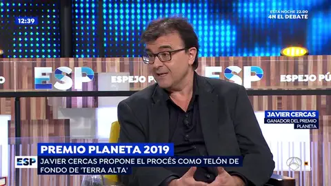 Javier Cercas: "Lo que pasa en Cataluña me ha cambiado como escritor y como persona" Javier Cercas: "Lo que pasa en Cataluña me ha cambiado como escritor y como persona"
