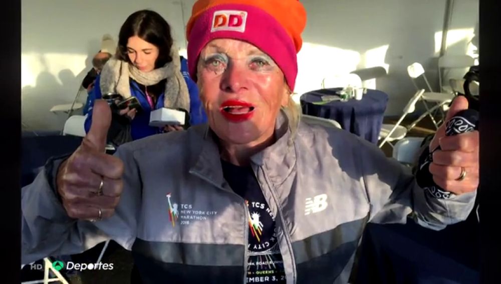Ginette Bedard termina su 17º maratón de Nueva York a sus 86 años
