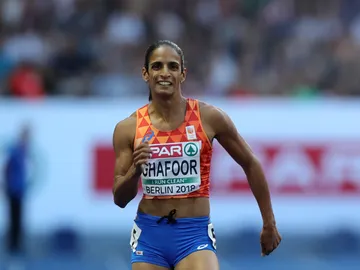 Ghafoor durante una carrera Ghafoor durante una carrera