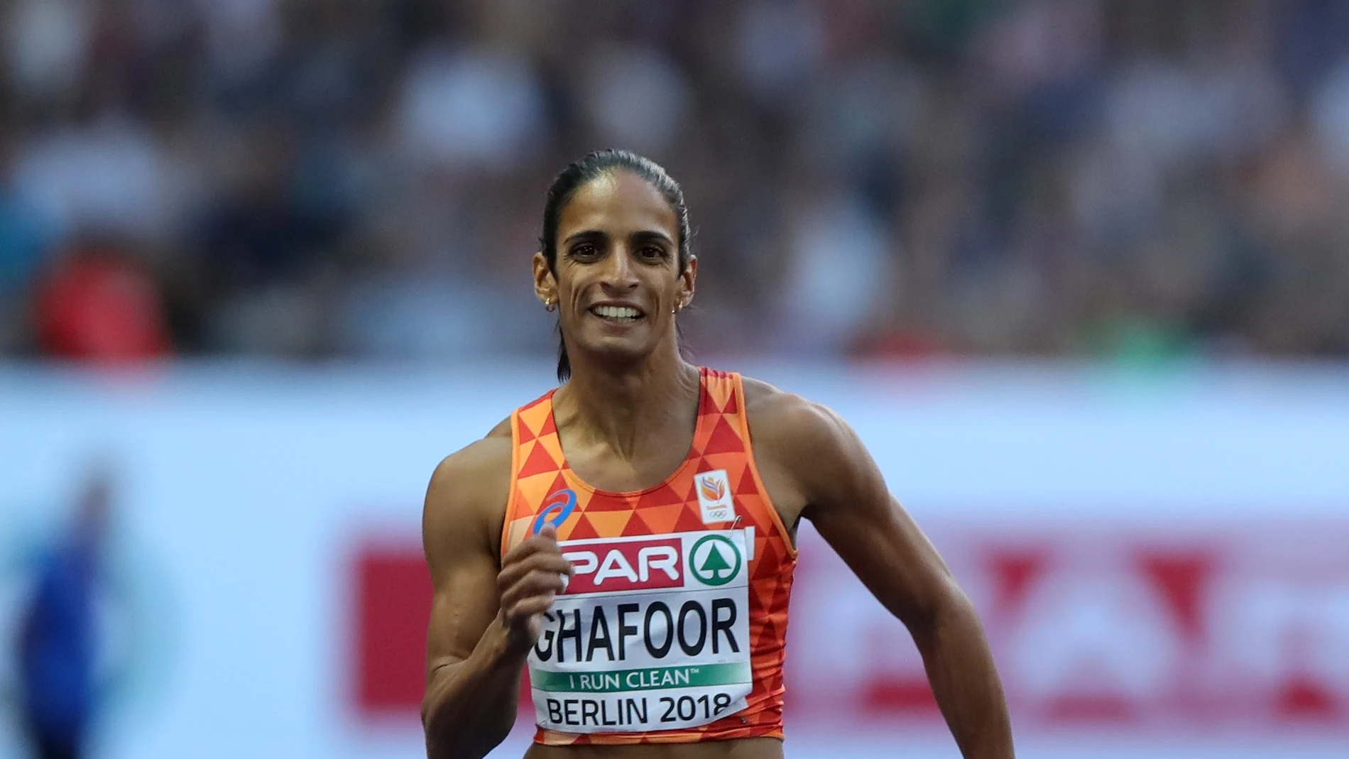 Ghafoor durante una carrera Ghafoor durante una carrera