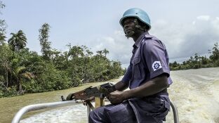 Imagen de la Polic&iacute;a nigeriana