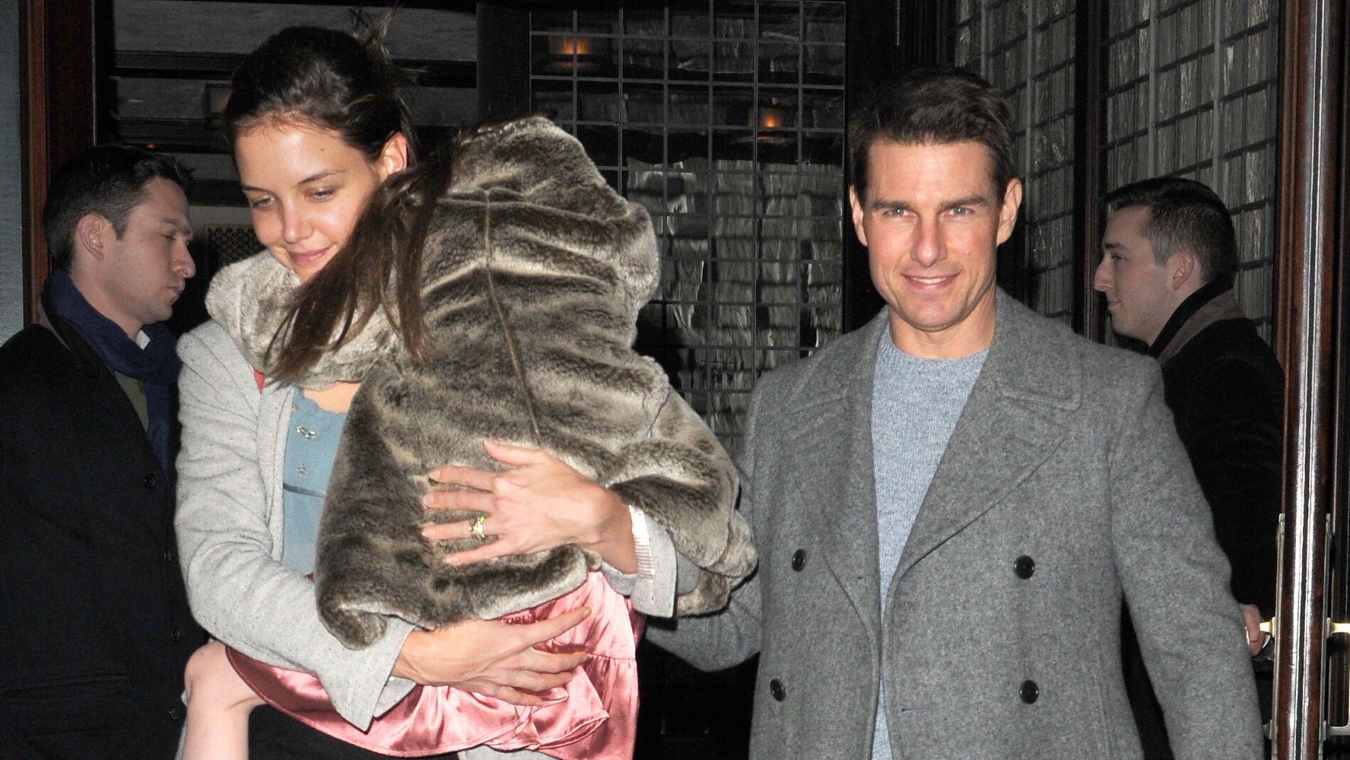 Katie Holmes y Tom Cruise con su hija Suri