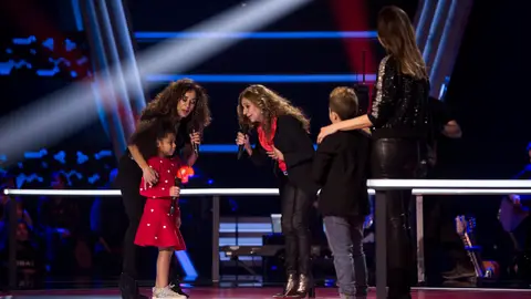 Rosario y Lolita Flores cantan ‘Te quiero vida mía’ con Yolaini Viñas en las Batallas de ‘La Voz Kids’ Rosario y Lolita Flores cantan ‘Te quiero vida mía’ con Yolaini Viñas en las Batallas de ‘La Voz Kids’