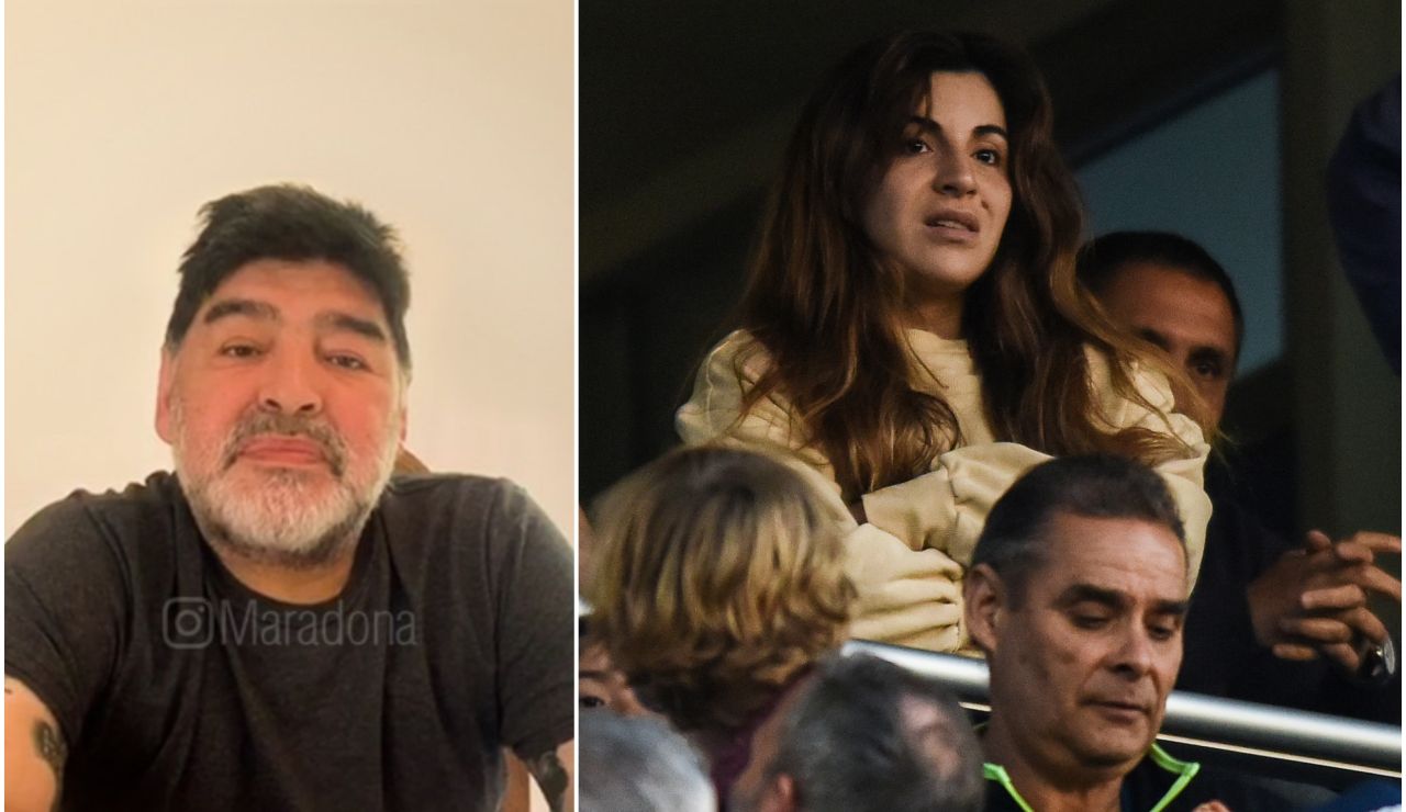 Diego Maradona y su hija Gianinna Diego Maradona y su hija Gianinna