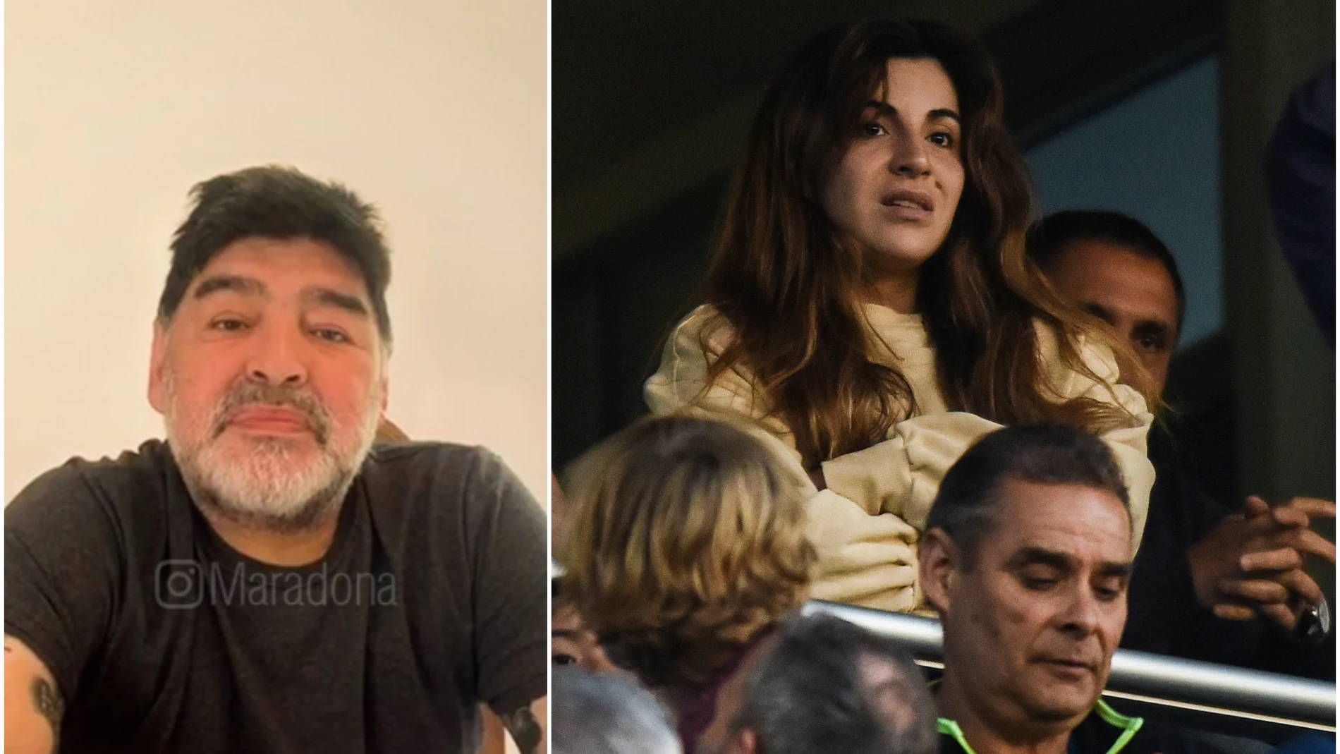 Diego Maradona y su hija Gianinna Diego Maradona y su hija Gianinna