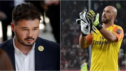 Gabriel Rufián y Pepe Reina Gabriel Rufián y Pepe Reina