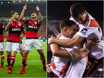 River Plate y Flamengo en un partido River Plate y Flamengo en un partido