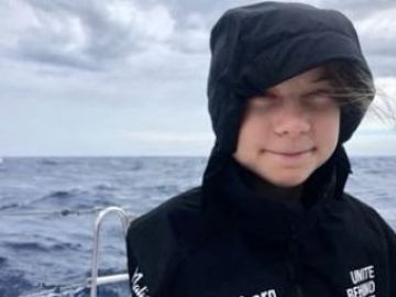 Greta Thunberg en su quinto día de travesía