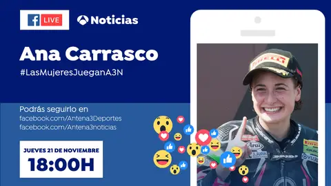 Facebook Live con Ana Carrasco, en Antena 3 Deportes Facebook Live con Ana Carrasco, en Antena 3 Deportes