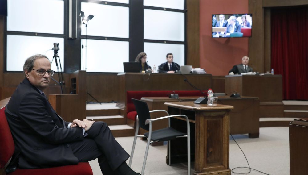 Quim Torra, president de la Generalitat, durante el juicio por desobediencia