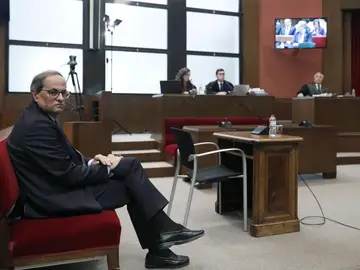 Quim Torra, president de la Generalitat, durante el juicio por desobediencia Quim Torra, president de la Generalitat, durante el juicio por desobediencia
