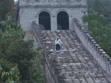 Esquiando en la Gran Muralla