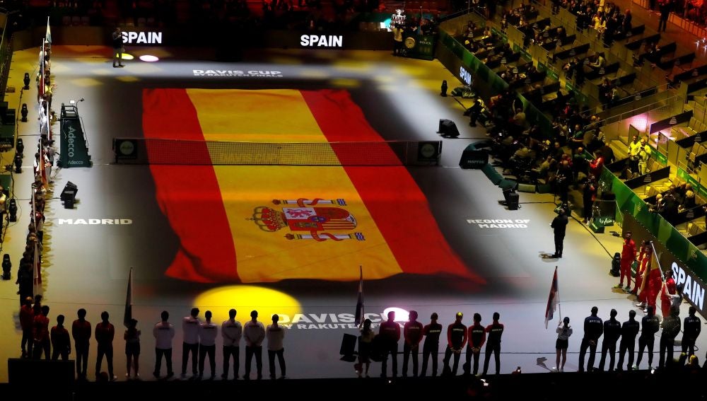 Vista general de la ceremonia de inauguración de la Copa Davis