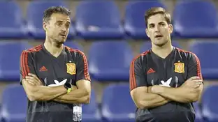 Robert Moreno y Luis Enrique, en la Selección Robert Moreno y Luis Enrique, en la Selección