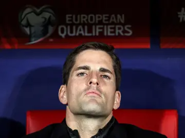 Robert Moreno, en el banquillo del Wanda Metropolitano Robert Moreno, en el banquillo del Wanda Metropolitano