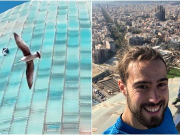Leo Urban y Nico Mathieux se jugaron la vida para escalar los 145 metros de la torre Glòries