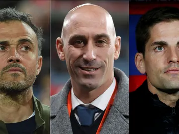 Luis Enrique, Luis Rubiales y Robert Moreno Luis Enrique, Luis Rubiales y Robert Moreno