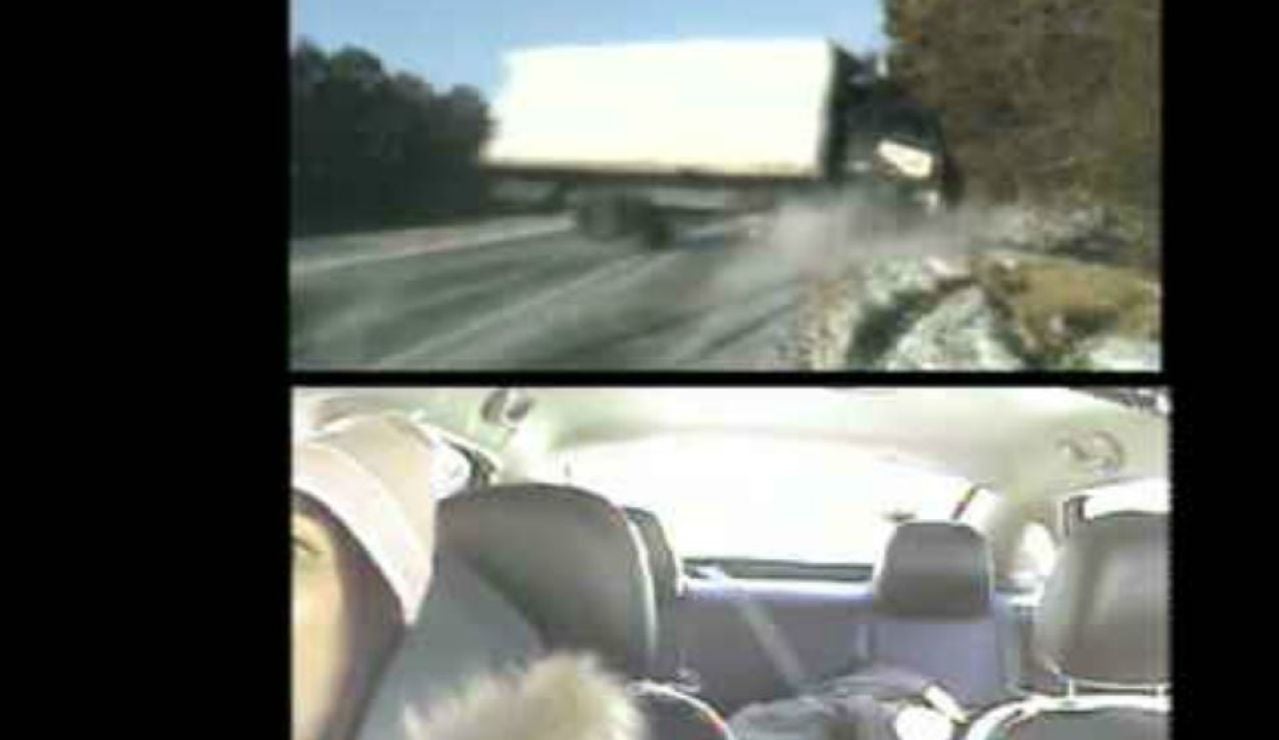 Momento del accidente en Illinois Momento del accidente en Illinois