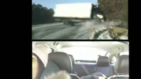 Momento del accidente en Illinois Momento del accidente en Illinois