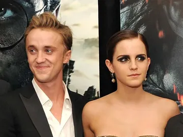 Tom Felton y Emma Watson presentando 'Harry Potter' Tom Felton y Emma Watson presentando 'Harry Potter'
