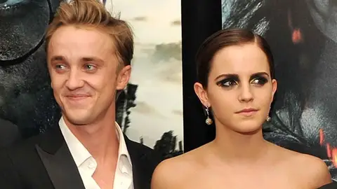 Tom Felton y Emma Watson presentando 'Harry Potter' Tom Felton y Emma Watson presentando 'Harry Potter'