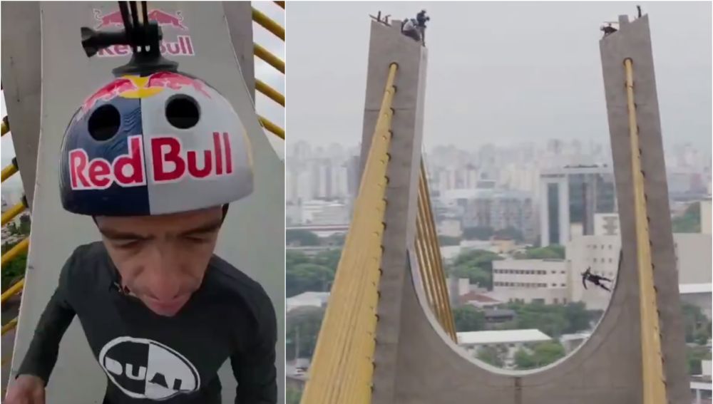 Sandro Dias y su locura sobre un puente en Sao Paulo