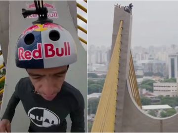 Sandro Dias y su locura sobre un puente en Sao Paulo