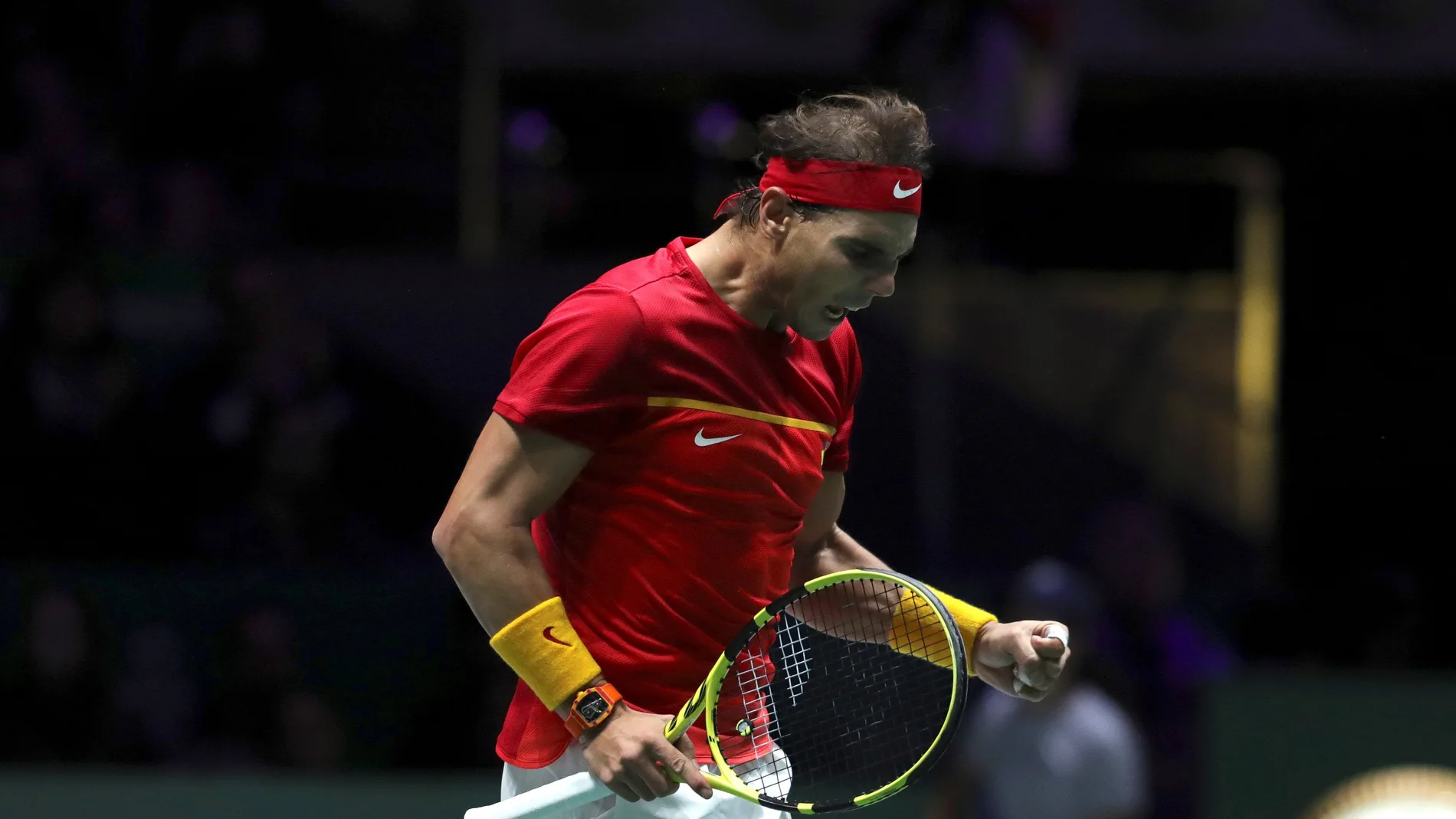 Rafa Nadal celebra un punto ante Borna Gojo Rafa Nadal celebra un punto ante Borna Gojo