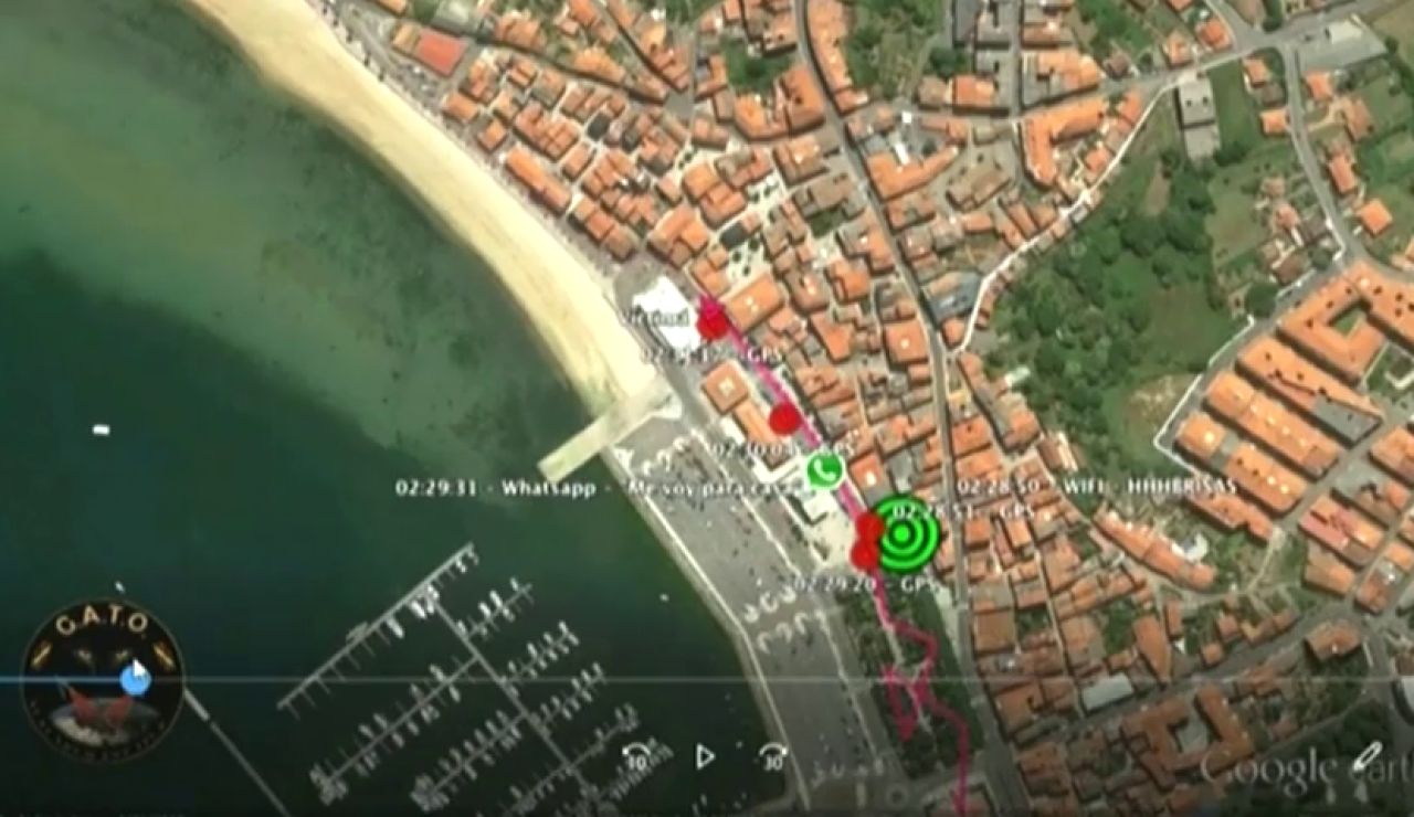 Recorrido del móvil de Diana Quer Recorrido del móvil de Diana Quer