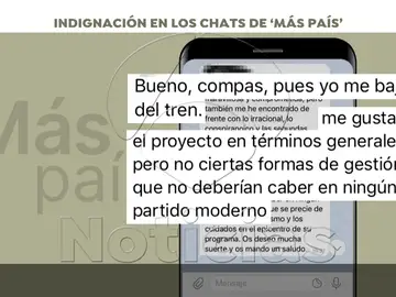 Indignación en los chats internos de 'Más País' contra Íñigo Errejón y la gestión postelectoral Indignación en los chats internos de 'Más País' contra Íñigo Errejón y la gestión postelectoral