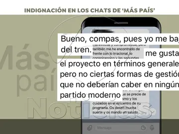 Indignación en los chats internos de 'Más País' contra Íñigo Errejón y la gestión postelectoral Indignación en los chats internos de 'Más País' contra Íñigo Errejón y la gestión postelectoral