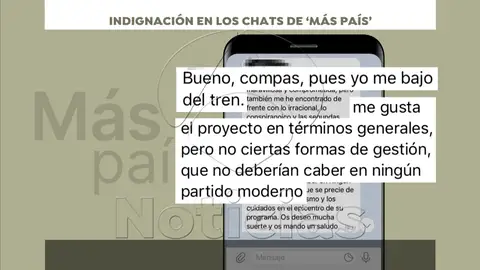 Indignación en los chats internos de 'Más País' contra Íñigo Errejón y la gestión postelectoral Indignación en los chats internos de 'Más País' contra Íñigo Errejón y la gestión postelectoral
