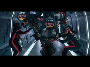 Red Bull realiza un pit stop de Fórmula 1 con gravedad cero